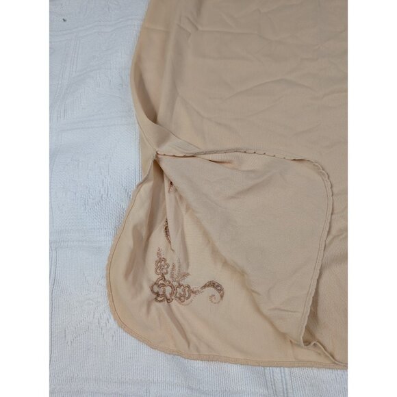 Vintage Vassarette Skirt Half Slip Women's Medium Beige side Slits - Picture 6 of 10